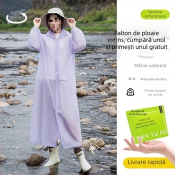 Poncă de ploaie din PVC pentru adulți, gros pentru drumeții în aer liber și alpinism - reutilizabil