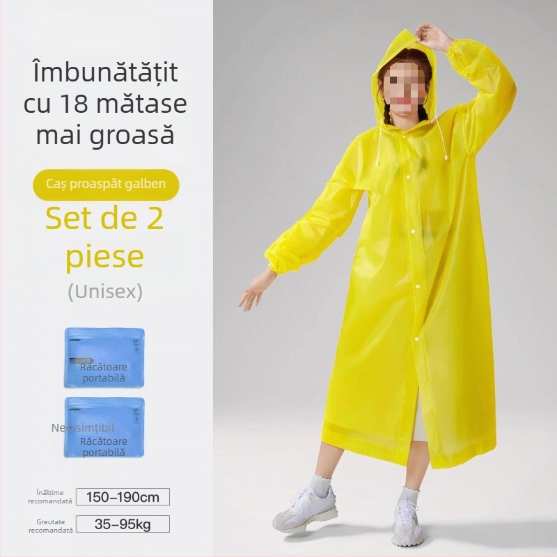 Poncă de ploaie din PVC pentru adulți, gros pentru drumeții în aer liber și alpinism - reutilizabil