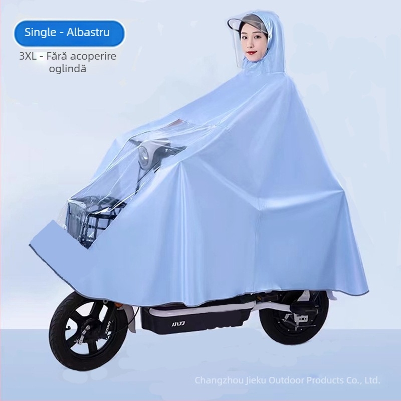 Poncho pentru copii pentru motocicletă și vehicul electric; unică folosință; material Oxford cu strat PVC impermeabil; ușor, stil minimalist; pentru 1 persoană
