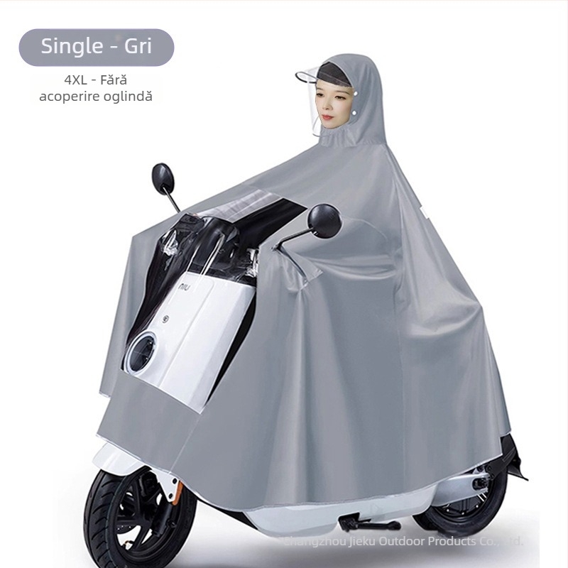 Poncho pentru copii pentru motocicletă și vehicul electric; unică folosință; material Oxford cu strat PVC impermeabil; ușor, stil minimalist; pentru 1 persoană
