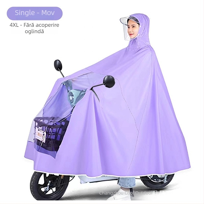 Poncho pentru copii pentru motocicletă și vehicul electric; unică folosință; material Oxford cu strat PVC impermeabil; ușor, stil minimalist; pentru 1 persoană
