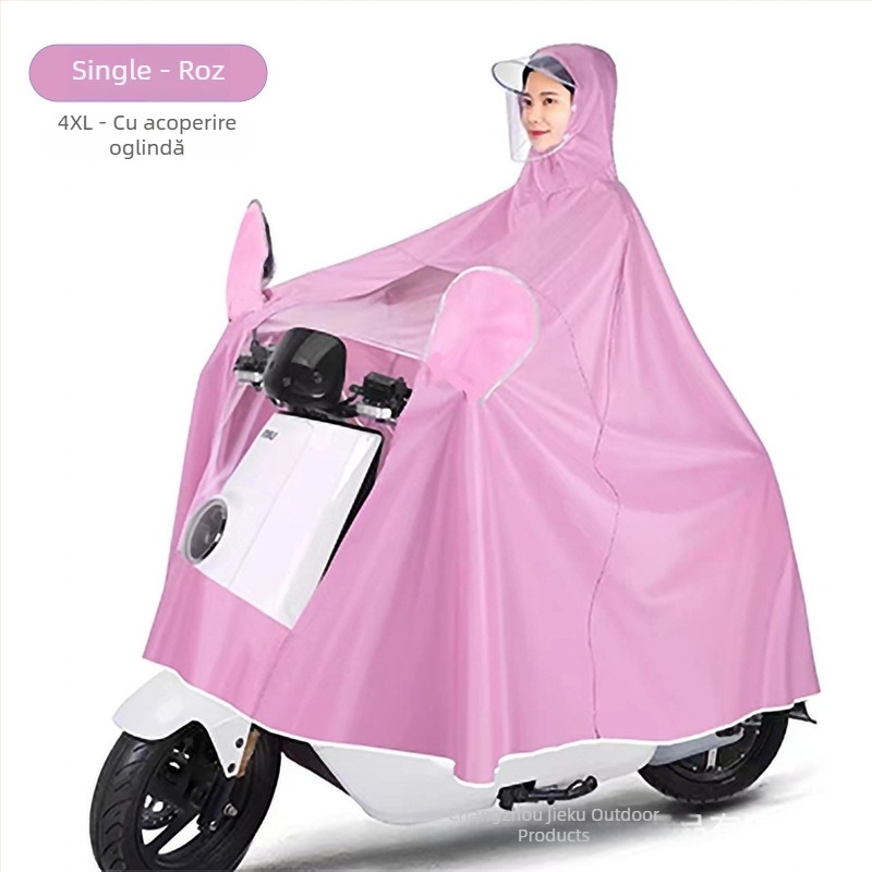 Poncho pentru copii pentru motocicletă și vehicul electric; unică folosință; material Oxford cu strat PVC impermeabil; ușor, stil minimalist; pentru 1 persoană