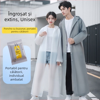 Pelerină de unică folosință, material EVA gros, pentru adulți – poncho de drumeție