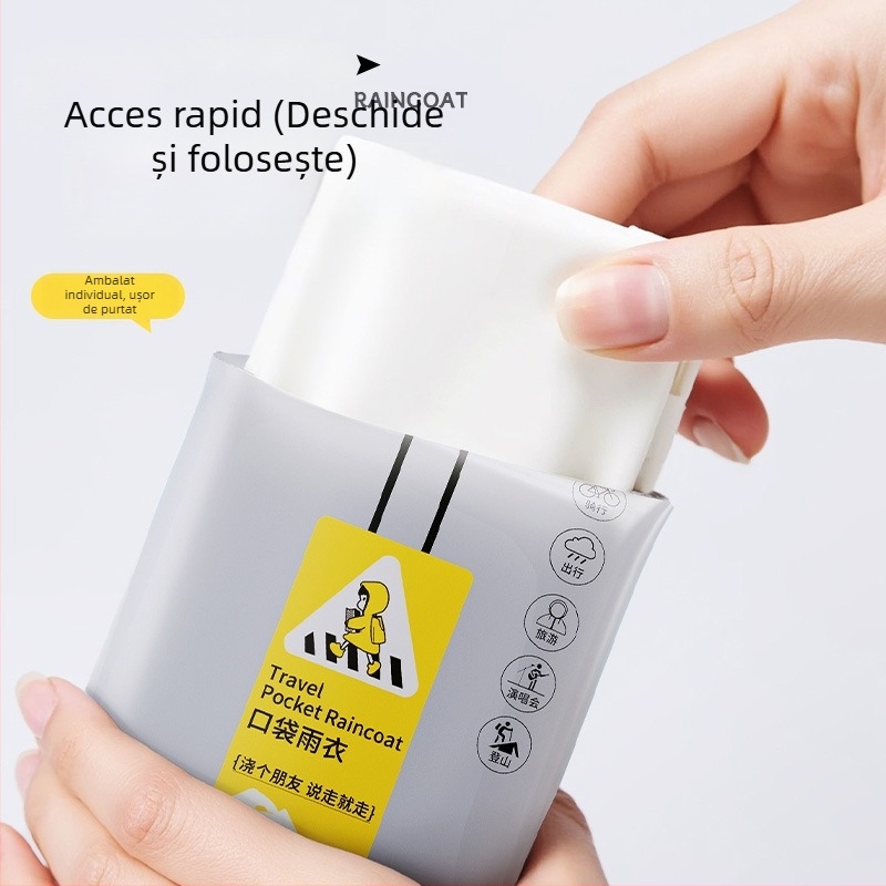 Pelerină de unică folosință, material EVA gros, pentru adulți – poncho de drumeție