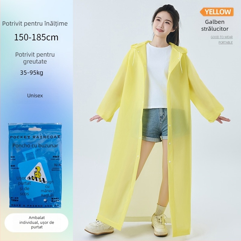 Pelerină de unică folosință, material EVA gros, pentru adulți – poncho de drumeție