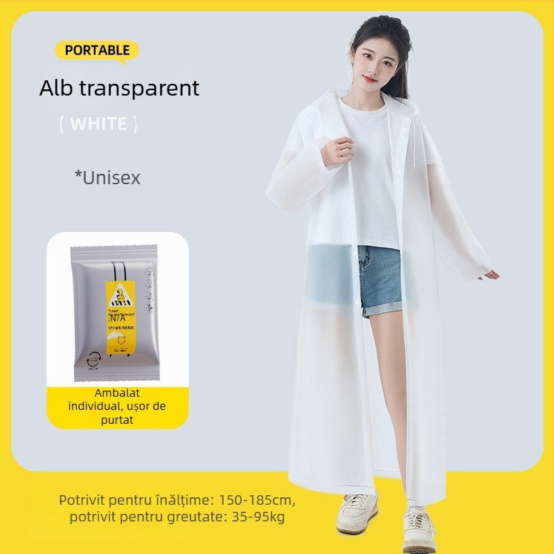 Pelerină de unică folosință, material EVA gros, pentru adulți – poncho de drumeție