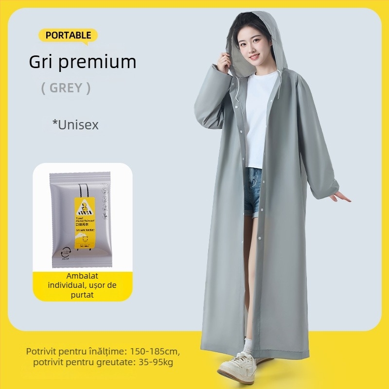 Pelerină de unică folosință, material EVA gros, pentru adulți – poncho de drumeție