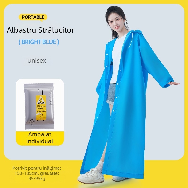 Pelerină de unică folosință, material EVA gros, pentru adulți – poncho de drumeție