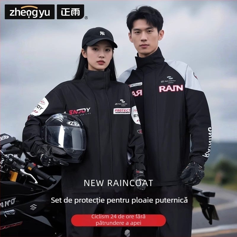 Poncă impermeabilă split pentru motocicletă și scuter electric, țesătură 22-silk, strat impermeabil cu PVC, pentru un adult