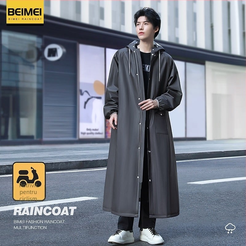 Pelerină de ploaie reutilizabilă pentru adulți, pentru motociclete și vehicule electrice, material EVA, gros, pentru o singură persoană
