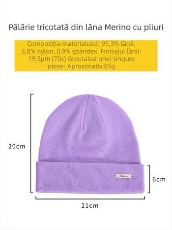 Pălărie unisex din lână Merino, tricotată, pentru drumeții în aer liber și ciclism, protecție a urechilor