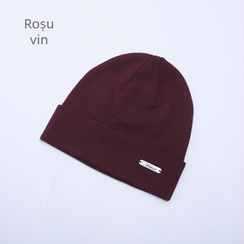 Pălărie unisex din lână Merino, tricotată, pentru drumeții în aer liber și ciclism, protecție a urechilor