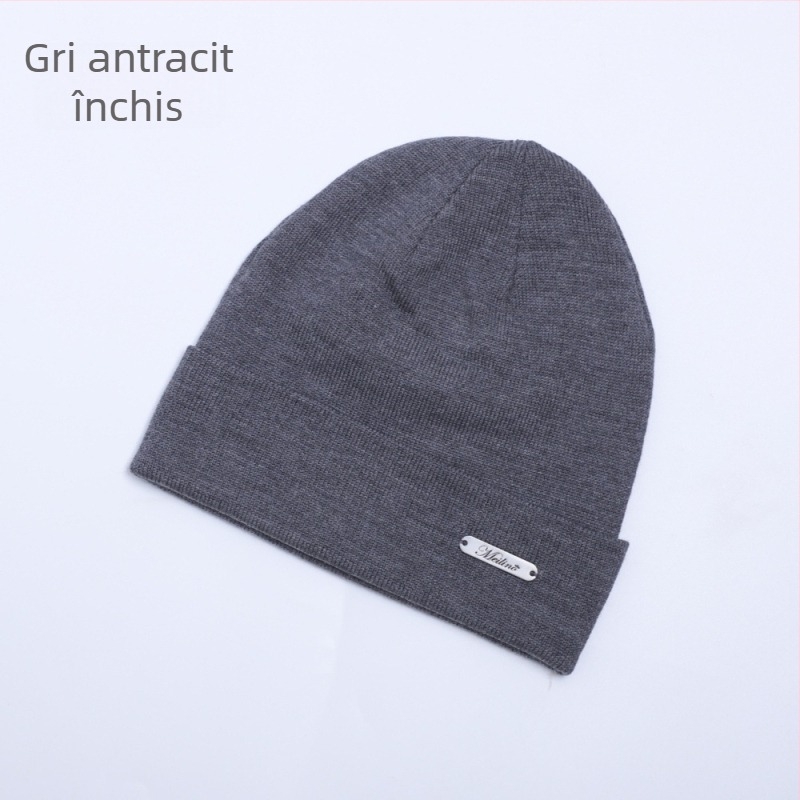 Pălărie unisex din lână Merino, tricotată, pentru drumeții în aer liber și ciclism, protecție a urechilor