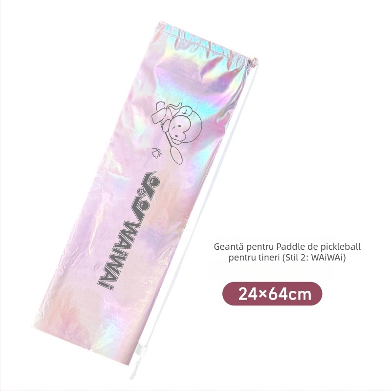 Geantă pentru rachete badminton/tenis cu curea diagonală, impermeabilă, capacitate mare, poliester