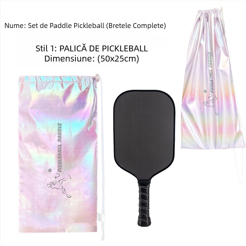 Geantă pentru rachete badminton/tenis cu curea diagonală, impermeabilă, capacitate mare, poliester