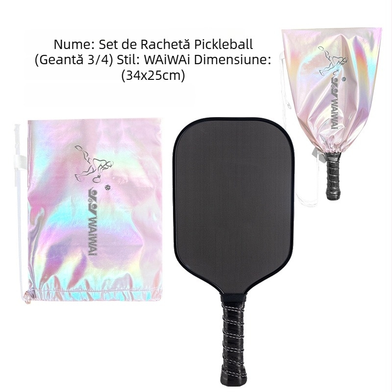 Geantă pentru rachete badminton/tenis cu curea diagonală, impermeabilă, capacitate mare, poliester