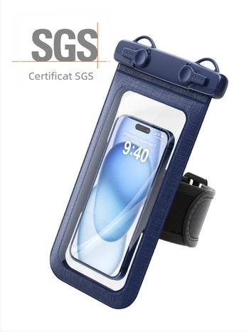 Husă impermeabilă de telefon cu bandă de braț, cu ecran tactil, material PVC, capacitate mare, pentru activități în aer liber