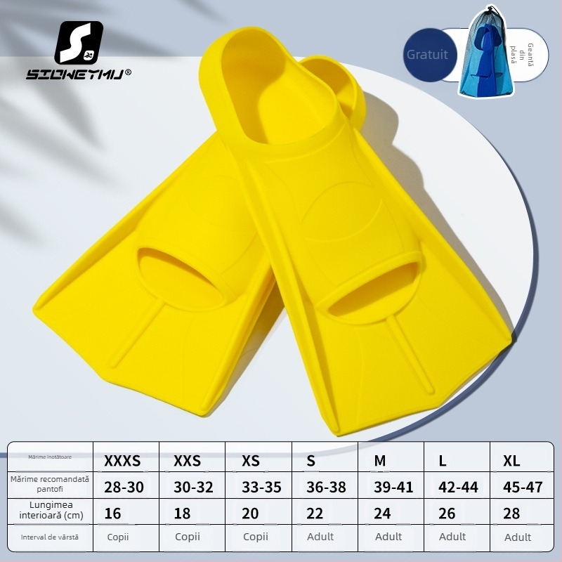 Aripioare de înot din silicon, unisex, scurte — Sioweymu, origine Zhejiang