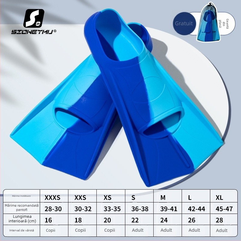 Aripioare de înot din silicon, unisex, scurte — Sioweymu, origine Zhejiang