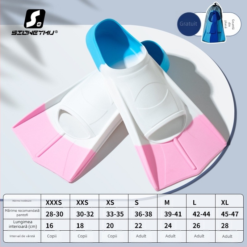 Aripioare de înot din silicon, unisex, scurte — Sioweymu, origine Zhejiang