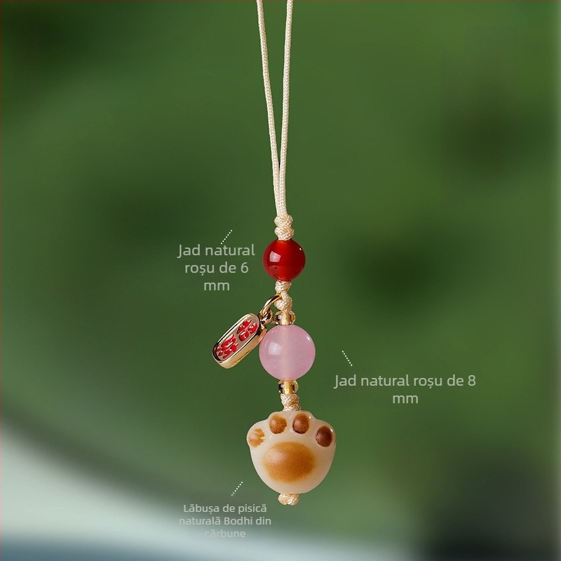 Pandantiv Bodhi pentru bagaje — lucrat manual, model drăguț de animale (urs/porc/animal mic), Material Bodhi