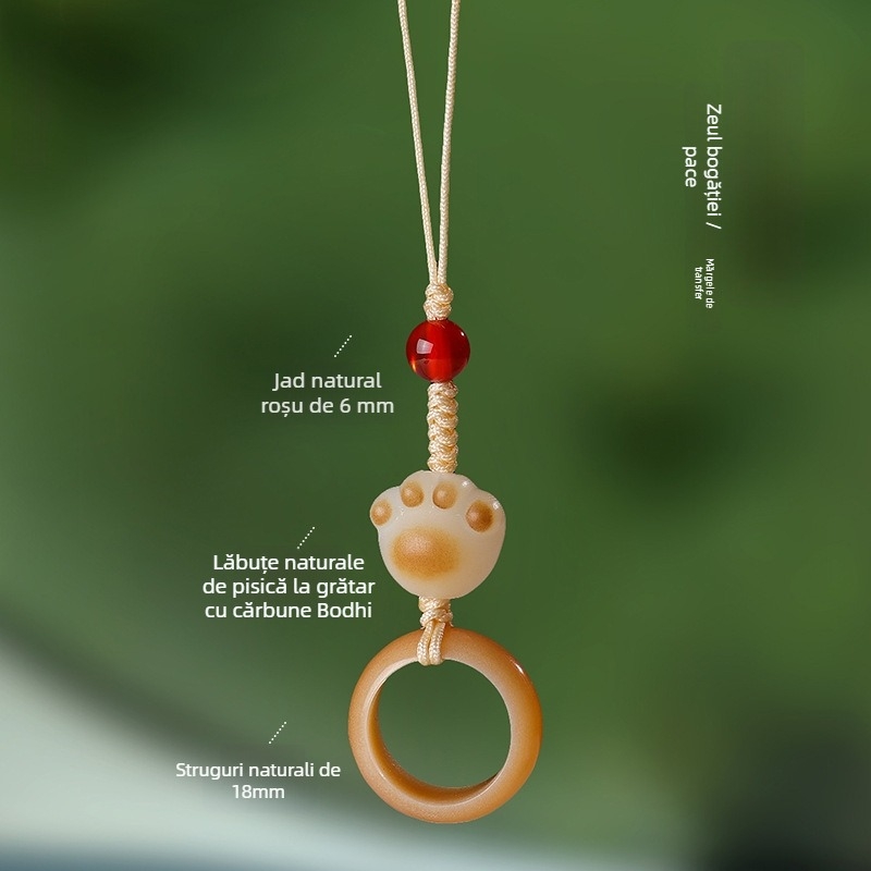 Pandantiv Bodhi pentru bagaje — lucrat manual, model drăguț de animale (urs/porc/animal mic), Material Bodhi