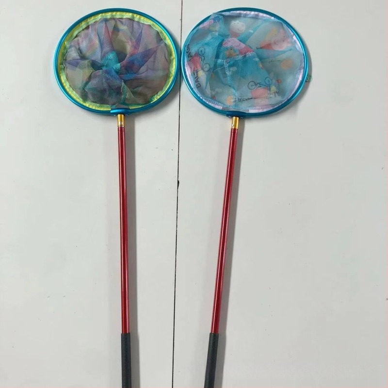 Set de plasă de pescuit pentru copii, cu tijă telescopică din oțel inoxidabil, pentru camping (adâncimea plasei 14 cm, plasă fină, tijă telescopică)