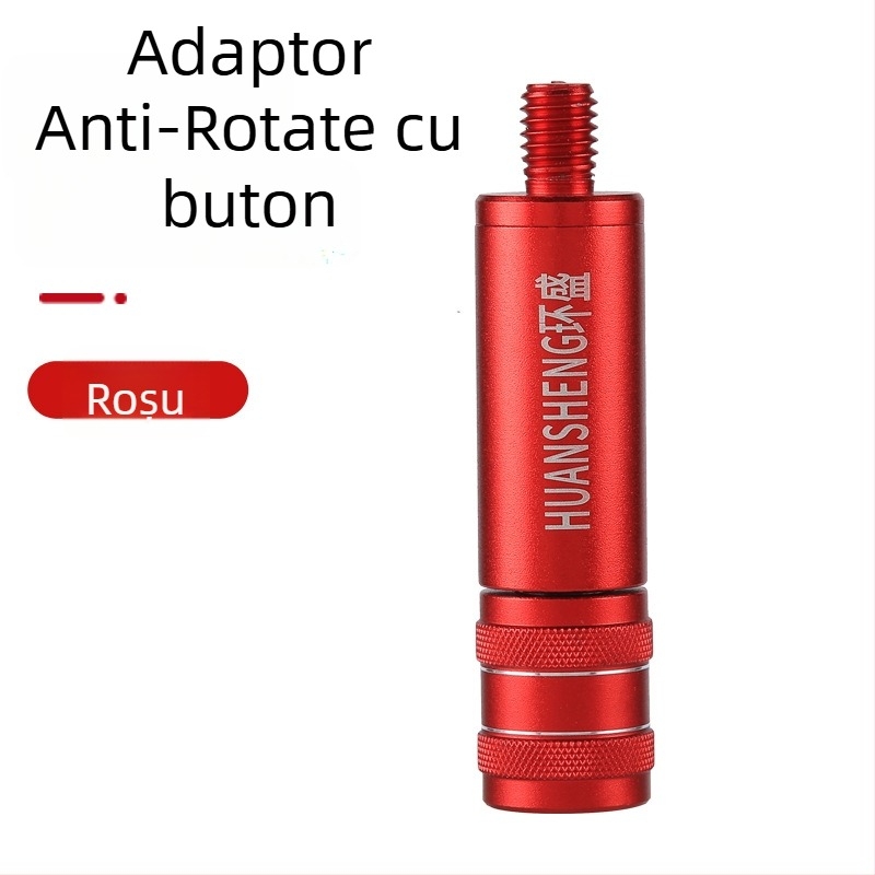 Adaptor anti-rotire pentru tijă de plasă de pescuit cu conector cu eliberare rapidă (Brand Huansheng; Material: aliaj de aluminiu)