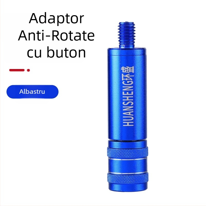 Adaptor anti-rotire pentru tijă de plasă de pescuit cu conector cu eliberare rapidă (Brand Huansheng; Material: aliaj de aluminiu)