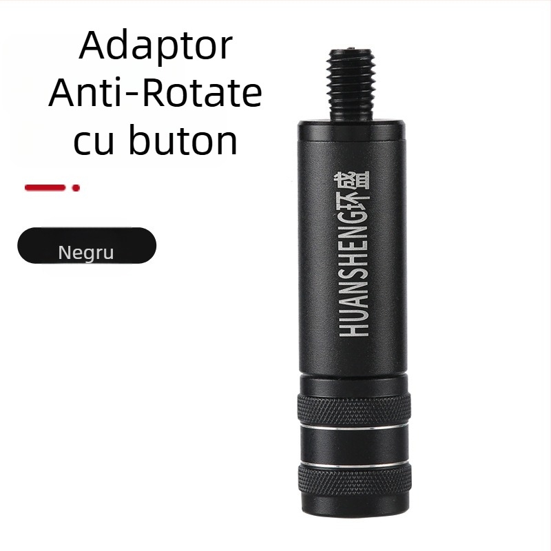 Adaptor anti-rotire pentru tijă de plasă de pescuit cu conector cu eliberare rapidă (Brand Huansheng; Material: aliaj de aluminiu)