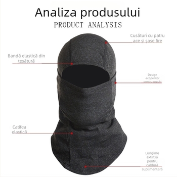 Mască de ciclism unisex cu căptușeală pentru cască, catifea stretch 300 g, Maiden, protecție facială pentru ciclism în aer liber și schi, procesare personalizabilă