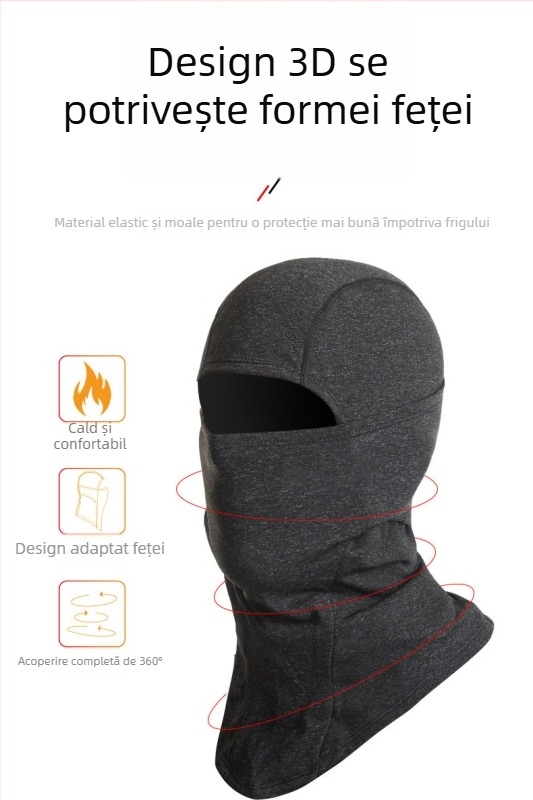 Mască de ciclism unisex cu căptușeală pentru cască, catifea stretch 300 g, Maiden, protecție facială pentru ciclism în aer liber și schi, procesare personalizabilă