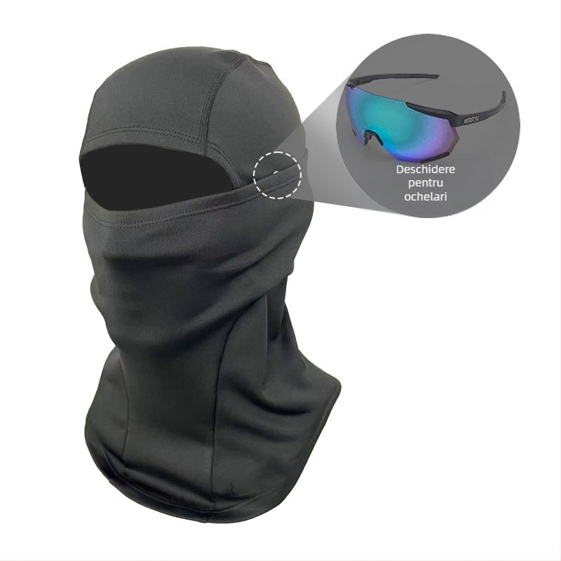 Mască de ciclism unisex cu căptușeală pentru cască, catifea stretch 300 g, Maiden, protecție facială pentru ciclism în aer liber și schi, procesare personalizabilă