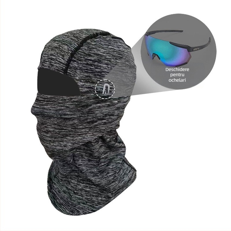 Mască de ciclism unisex cu căptușeală pentru cască, catifea stretch 300 g, Maiden, protecție facială pentru ciclism în aer liber și schi, procesare personalizabilă