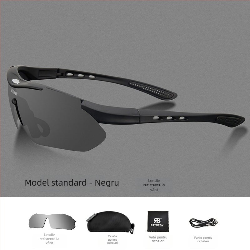 Ochelari polarizați pentru ciclism, YJ04, Strength Merchants, compatibili cu lentile de corecție, brațe detașabile, rășină de inginerie