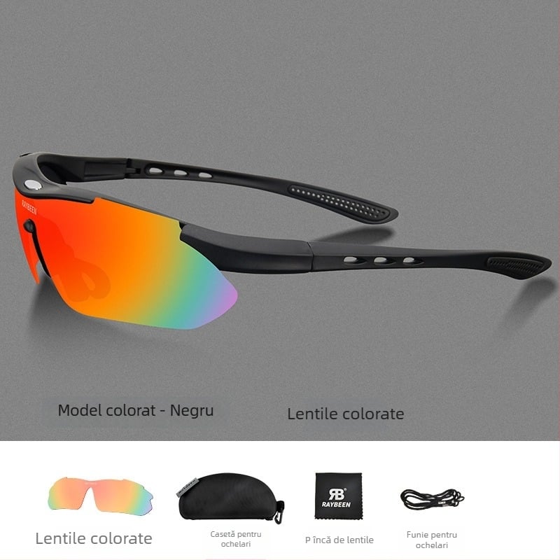 Ochelari polarizați pentru ciclism, YJ04, Strength Merchants, compatibili cu lentile de corecție, brațe detașabile, rășină de inginerie