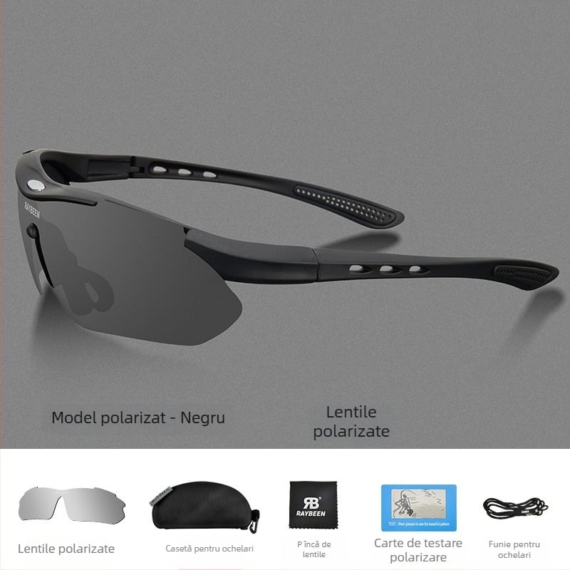 Ochelari polarizați pentru ciclism, YJ04, Strength Merchants, compatibili cu lentile de corecție, brațe detașabile, rășină de inginerie