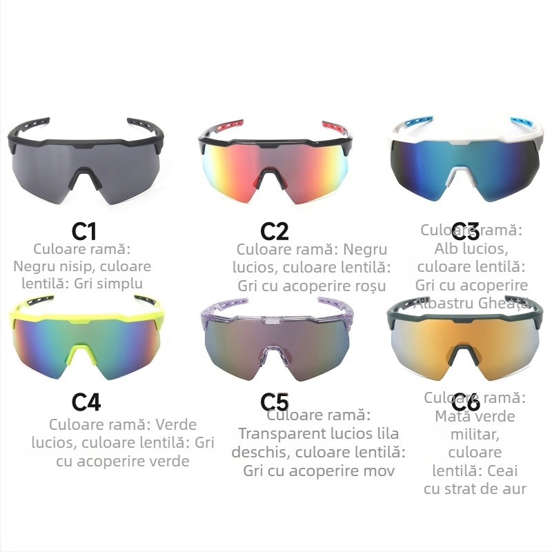 Ochelari de ciclism cu ramă TR90, lentile PC, perne nazale reglabile, model JDS2149Y131