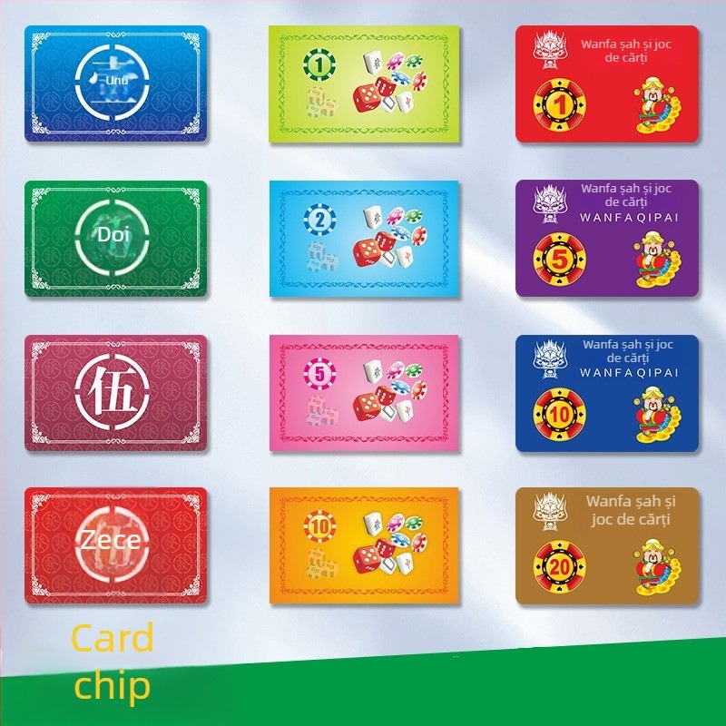 Cipuri Ouya PVC pentru poker – 100 buc., pentru Mahjong, șah și jocuri de cărți și Texas Hold'em