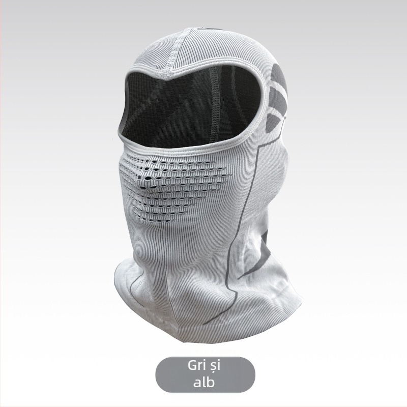 Mască de ciclism de iarnă cu glugă — rezistentă la vânt, caldă, acoperire tricotată pentru față, material nylon, marcă Jingxing, unisex