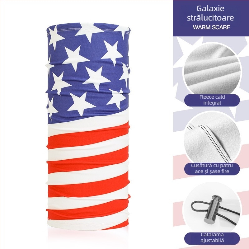 Mască Rexchi pentru ciclism și schi, iarnă, catifea plușată, anti-stropire, turbant hip-hop magic gros, model masculin, potrivită pentru ciclism, drumeții și schi