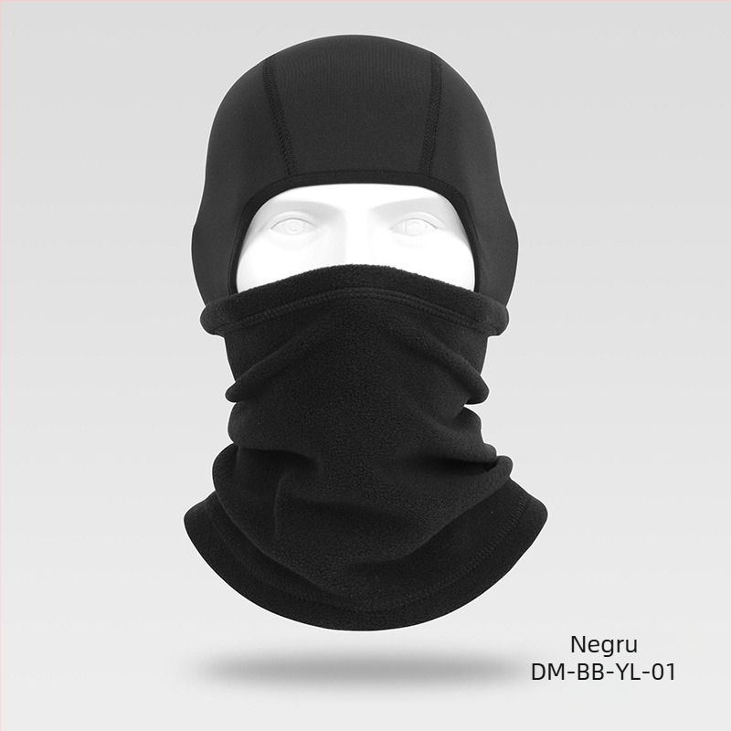 Mască de ciclism cu fleece polar, protecție pentru cap caldă pentru mers cu bicicleta și schi, poliester, brand Ruidong, unisex, rezistentă la vânt