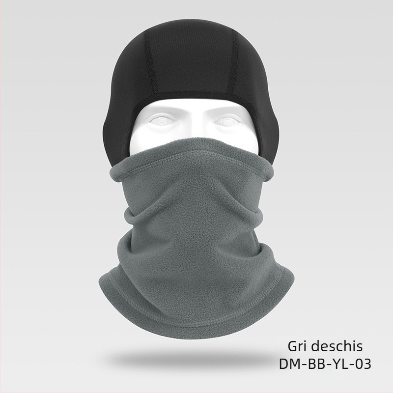 Mască de ciclism cu fleece polar, protecție pentru cap caldă pentru mers cu bicicleta și schi, poliester, brand Ruidong, unisex, rezistentă la vânt