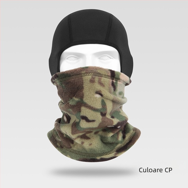 Mască de ciclism cu fleece polar, protecție pentru cap caldă pentru mers cu bicicleta și schi, poliester, brand Ruidong, unisex, rezistentă la vânt