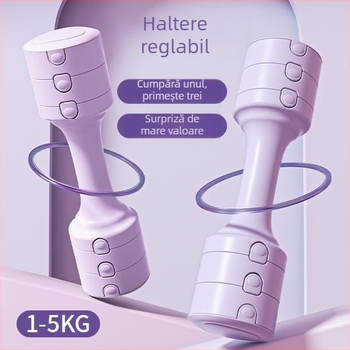 Haltere reglabilă pentru antrenament acasă, compacte, detașabile, corp ABS