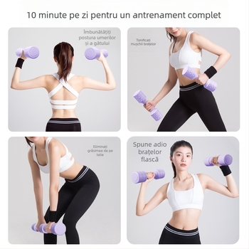 Haltere reglabilă pentru antrenament acasă, compacte, detașabile, corp ABS