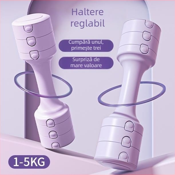 Haltere reglabilă pentru antrenament acasă, compacte, detașabile, corp ABS