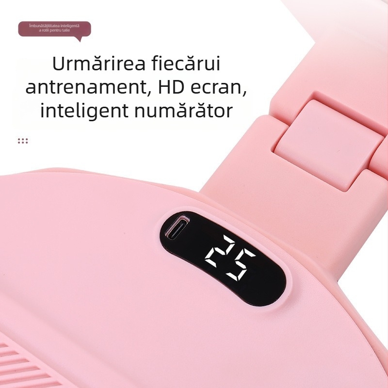 Placă de învârtire cu numărătoare electronică pentru uz casnic — Placă pliabilă pentru învârtirea taliei, din plastic