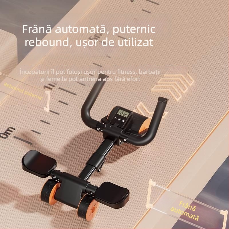 SEJIAN/SHULKEN Roata pentru abdomen, model nou cu 3 roți, nepliabilă, 2,2 kg, echipament de fitness pentru acasă/birou