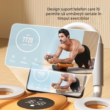 Rulou abdominal cu suport dublu pentru coate, non-pliabil, pentru acasă, model 550/560, greutate 2,5 kg